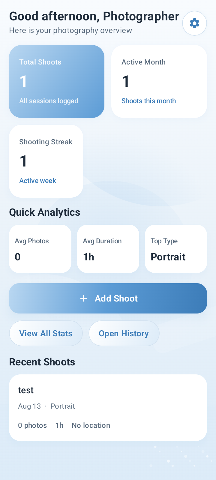 White Lens Stats dashboard screenshot